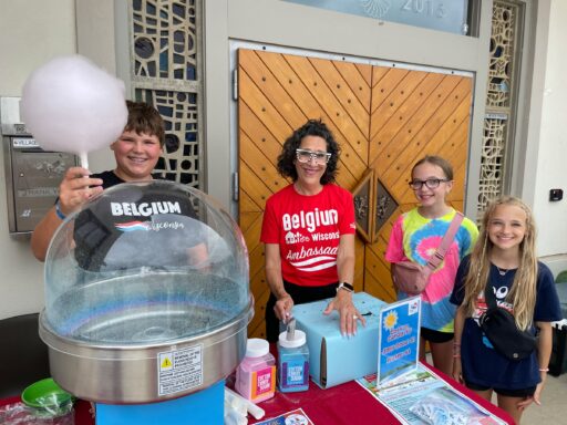 Cotton candy at Splash pad Sunday