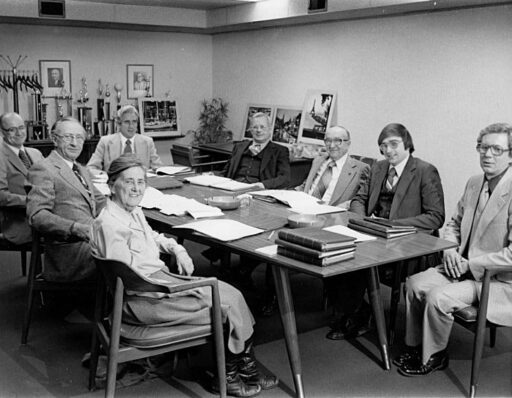 Adolph with Port Washington State Bank Board of Directors- from LACS archives