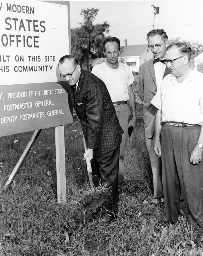 Adolph at Groundbreaking of Belgium Post Office from LACS archives
